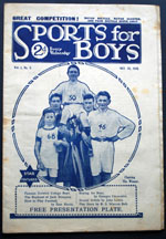 Sports for Boys Volume 1 Number 3 October 23 1920 Free Presentation Plate